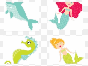 Seahorse Clipart Girly - Cut Out Mermaid