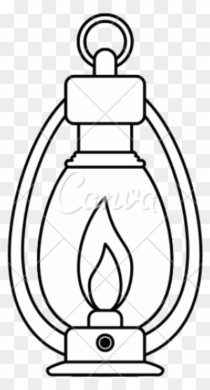 Candlestick Drawing Old Fashioned Vector Library Library - Lamp Drawing