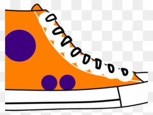 Tennis Shoe Clipart - Green Converse High Top Sneaker Clipart