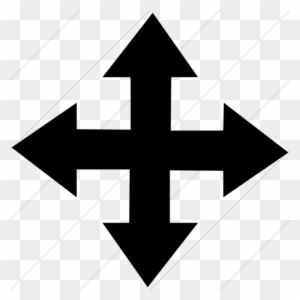 Classic Arrows Move Icon Simple Black - Crossed Arrows Cursor