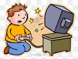 Video Game Clipart - Boy Playing Video Games