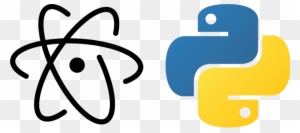 Python Logo Clipart Above - Atom Logo