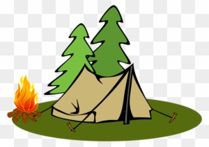 Hotdog Clipart Campfire - Camping Tent Clipart