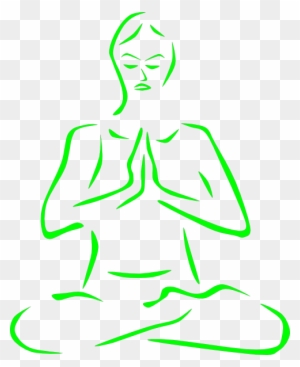 Outline Of Person Meditating