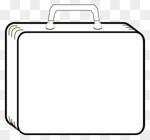 Luggage Black And White Clipart Baggage Suitcase Clip - Suitcase Clipart