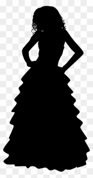 Wedding Dress Evening Gown Silhouette - Woman Silhouette In Dress