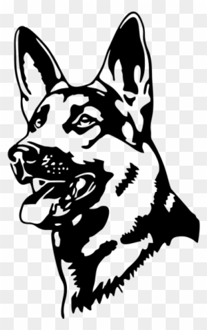 German Shepherd Decal - German Shepherd Dog Vector - Free Transparent
