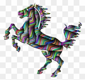 Mustang Stallion Friesian Horse Arabian Horse Black - Abstract Animal Line Art
