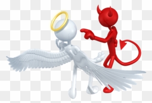 3d Character Angel And Devil - Illustration 3d Character Angel And Devil - Illustration