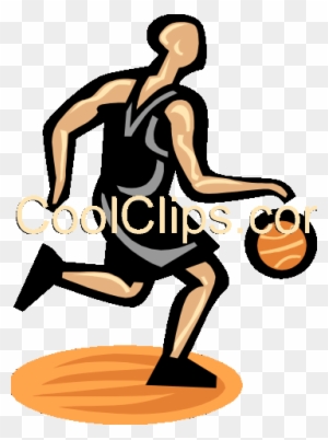 Basketball Player Dribbling Ball Royalty Free Vector - Basketball Madness Tile Coaster