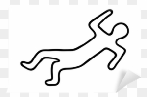 Mural De Parede Chalk Outline Of A Dead Body • Pixers® - Dead Person Outline