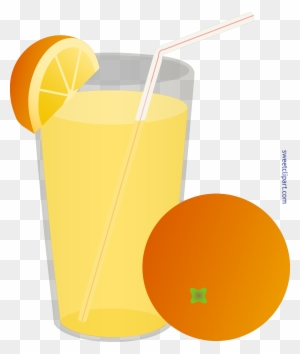 Svg Glass Orange Juice Whole Wedge Clip Art - Orange Juice Cartoon Transparent Background
