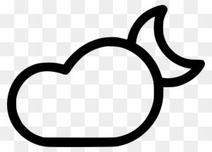 Cloud Cloudy Weather Night Moon Svg Png Icon Free Download - Cloud
