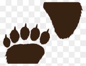 Footprints Clipart Black Bear - Bear Paw Print Png