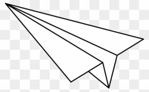 The Paper Airplane The Paper Airplane Paper Plane Computer - Paper Airplane Clipart Black And White