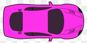 Sports Car Pink Racing Truck Auto Racing - Car Clipart Top View