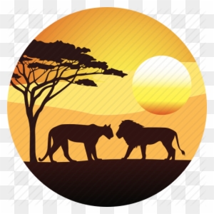 Svg Freeuse Library African Landscape Silhouette At - African Safari Logo Transparent Png