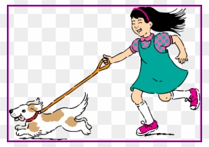 Fascinating Walking Dog For Cartoon Girl Style - Walking My Dog Cartoon