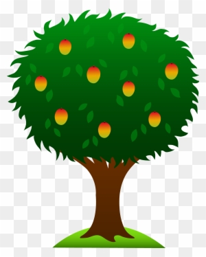 Clipart Of Mango Tree With Ripe Fruits Free Clip Art - Drawing Of Mango Tree