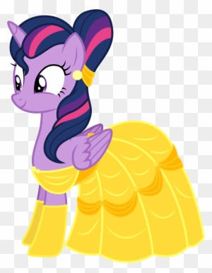 Twilight Sparkle As Belle By Cloudyglow Twilight Sparkle - Mlp Beauty And The Beast