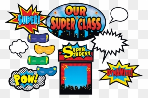 Birthday Chart Template For Classroom Choice Image - Superhero Bulletin Board Set