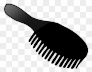 Black And White Hair Brush Clipart - Hair Brush Clipart Black And White