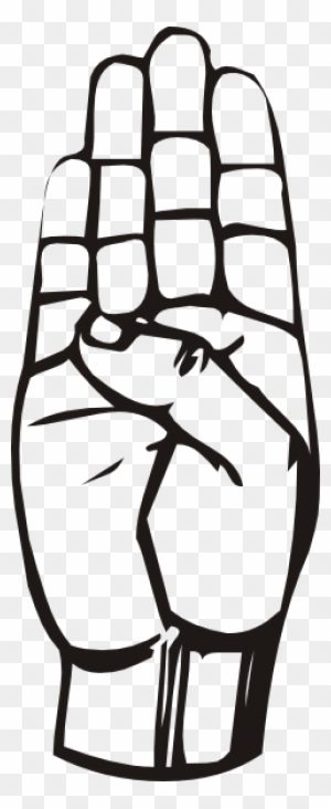 Free Vector Sign Language B Clip Art - Sign Language Letter B