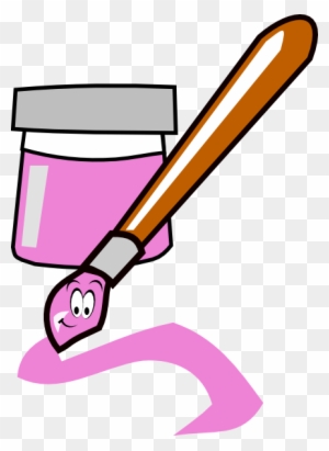 Pink Paintbrush Clip Art - Paint Brush Clip Art