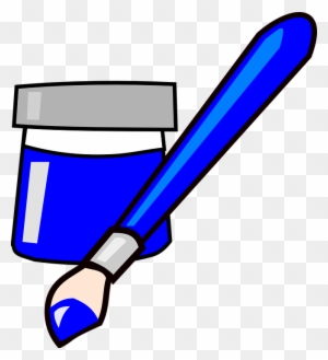 Blue Paint Brush Clipart