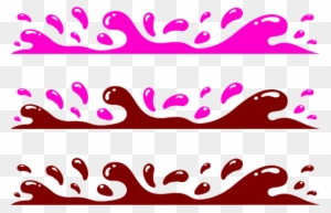 Pink Water Splash Clip Art - Water Drops Clipart