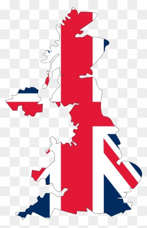 A Map Of Great Britain - Great Britain Flag Map