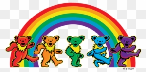 All Rainbow Bears - Grateful Dead - Dancing Bears Sticker