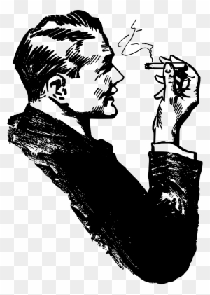 Cigarette Happy Man Smoker Smoke - Smoking Man Clip Art