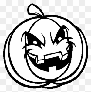 Evil Scary Pumpkin Coloring Page - Halloween Scary Pumpkin Drawing