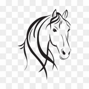 Horse Head Style - Horse Head Outline Drawing