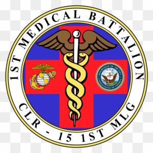 1st Medical Battalion - Usmc 1st Medical Battalion Insignia Shower Curtain