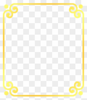 Area Pattern Golden Frame Transprent Free Download - Yellow Square Border Png
