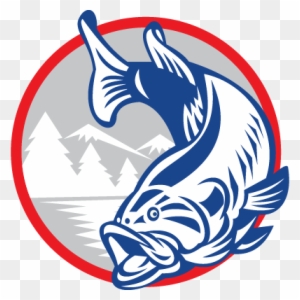 13th Annual Fisheree - Fish Bass Jumping Out Of Water Logo