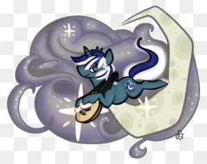 Tockien, Bard, Blue, Cloud, Crescent Moon, Instrument, - Cartoon