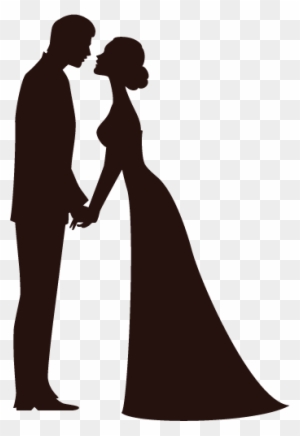 Bride And Groom Silhouette Wedding Clipart, Transparent PNG Clipart