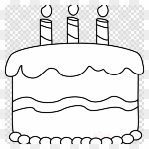 Birthday Cake Clipart Black And White, Transparent PNG Clipart Images ...