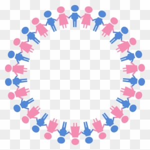 Gender Gap - People Holding Hands In Circle Clipart