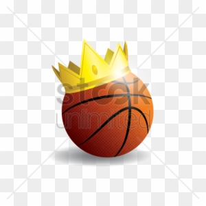 Crown Clipart Basketball - Basketball Ball With Crown