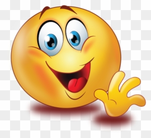 Download Clip Free Download Greet Hand Emoji Smile And Wave Emoji Free Transparent Png Clipart Images Download