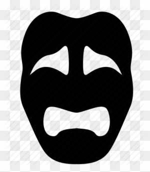 Sad Theater Mask Png Clipart Mask Theatre Clip Art - Drama Sad Face Mask