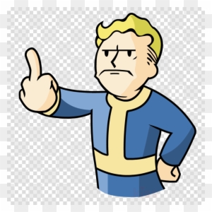 Vault Boy Middle Finger Clipart Middle Finger The Vault - Fallout 4 Middle Finger