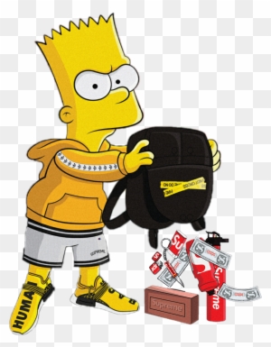 Download Supreme Louis Vuitton Bart Simpson Wallpaper