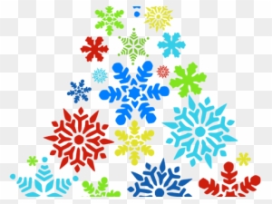Snowflakes Clipart Tree - Christmas Dinner Invitations Free Template
