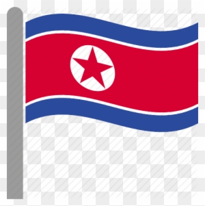 North Korean Flag With Pole Png Clipart North Korea - North Korean Flag With Pole Png