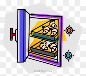 Baked Goods In The Oven Royalty Free Vector Clip Art Baked Goods